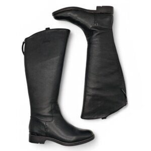 Franco Sarto Women's Size 10 Wide Franco Meyer Black Leather Knee High Boot